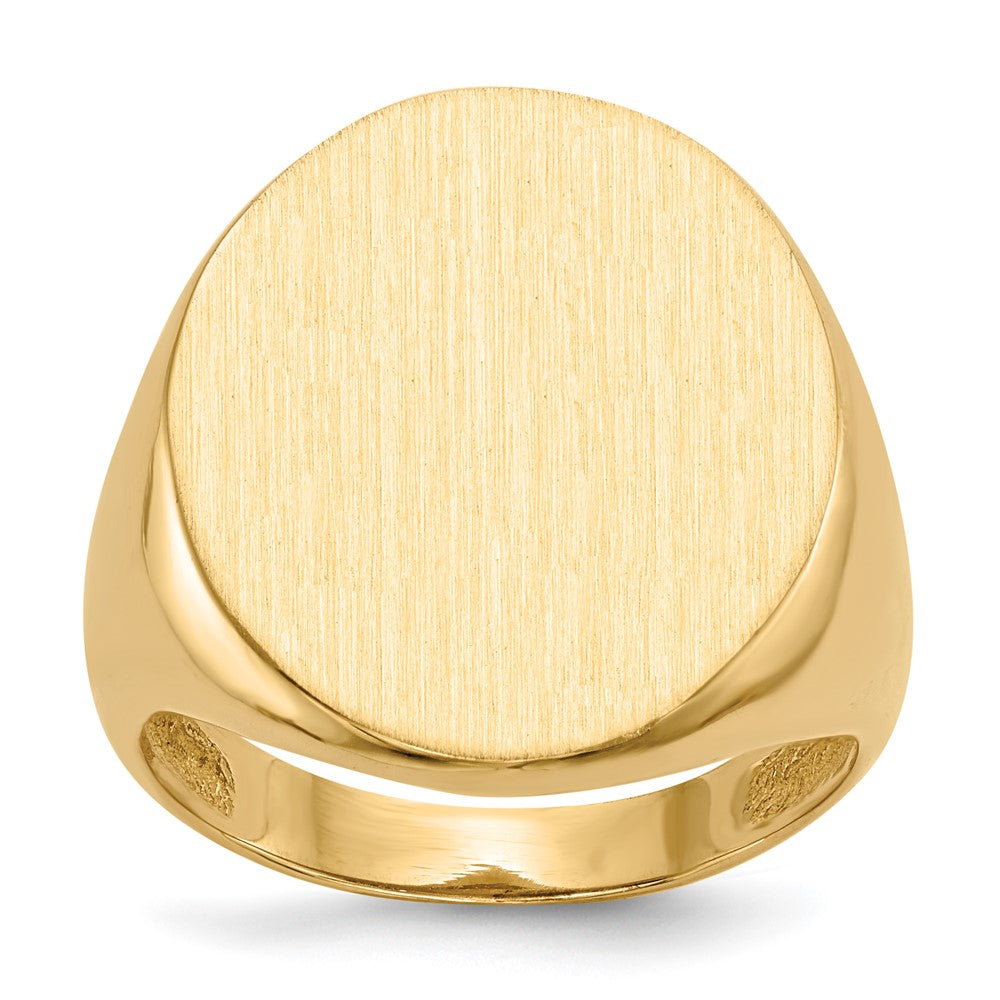 14k 22.0x Open Back Men's Signet Ring