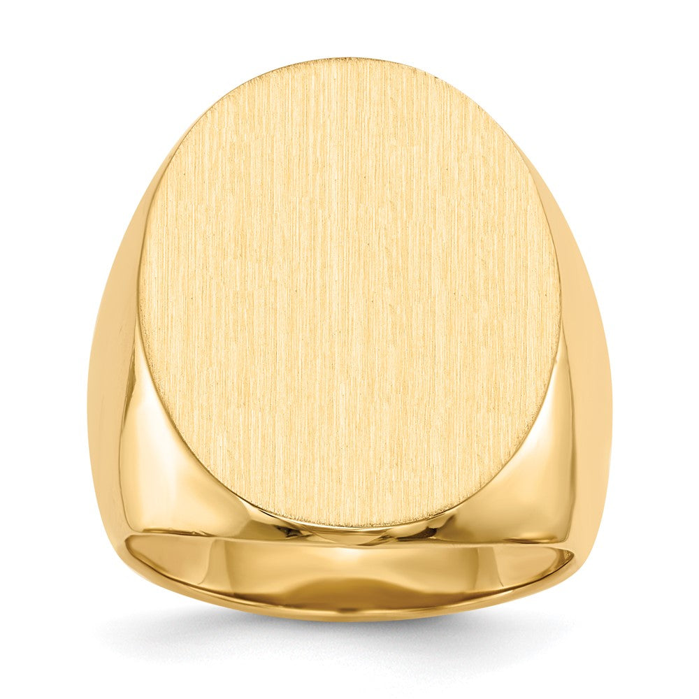 14k 26.5x Open Back Mens Signet Ring