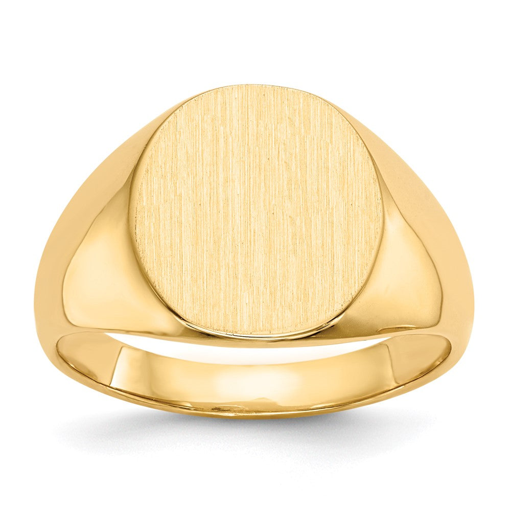 14k x Closed Back Mens Signet Ring