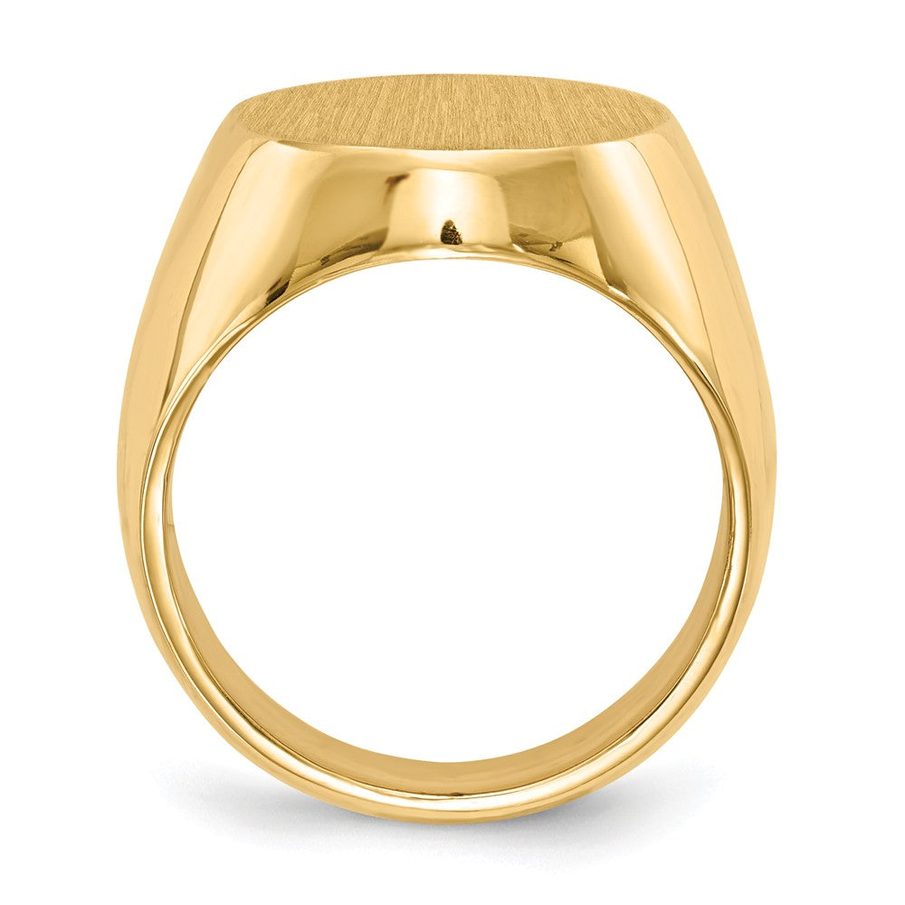 14k 18.5x Closed Back Men's Signet Ring