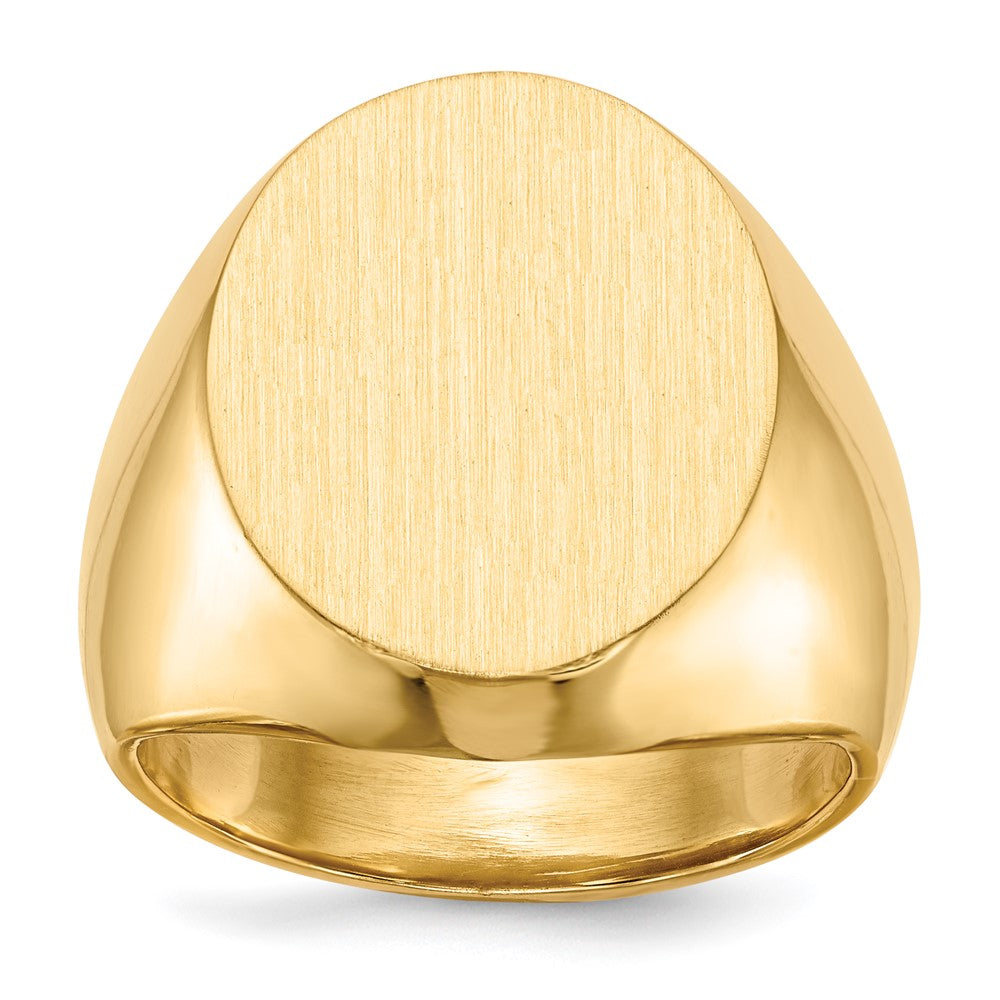 14k 18.5x Closed Back Men's Signet Ring