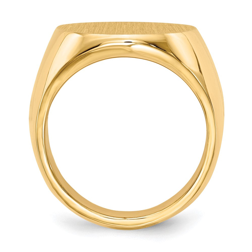 14k 19.5x Closed Back Men's Signet Ring