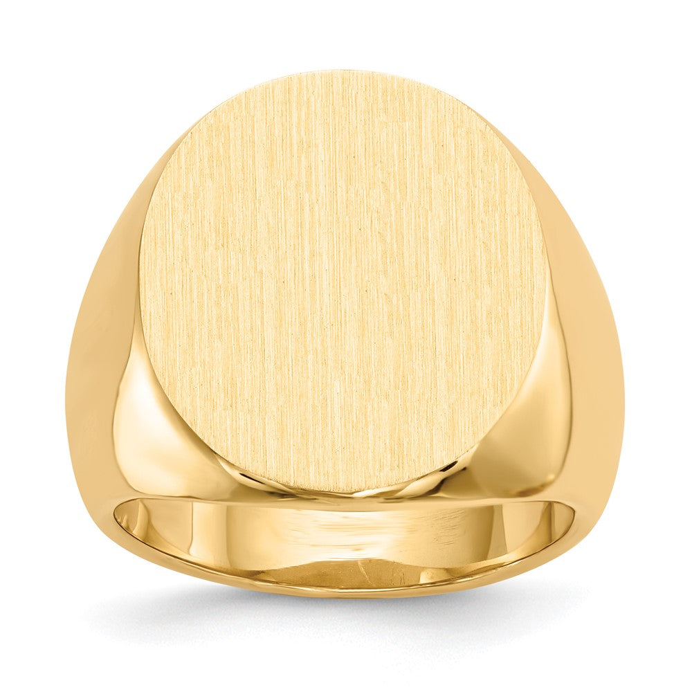 14k 19.5x Closed Back Men's Signet Ring
