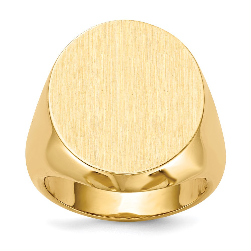 14k 20.0x Closed Back Men's Signet Ring