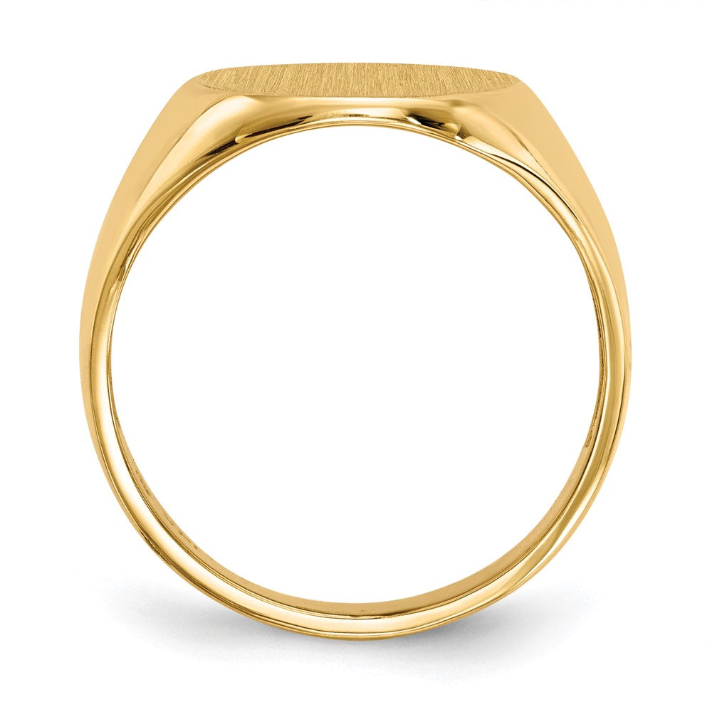 14k 13.0x Oval Open Back Mens Signet Ring