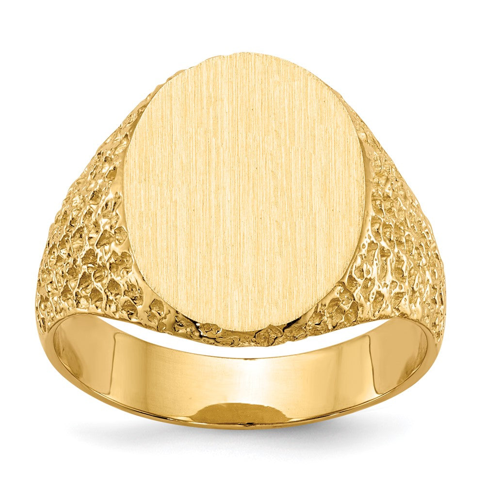 14k 17.0x Closed Back Mens Signet Ring