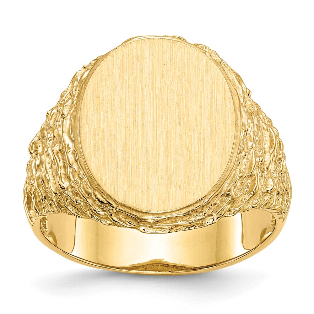 14k 17.0x Open Back Mens Signet Ring