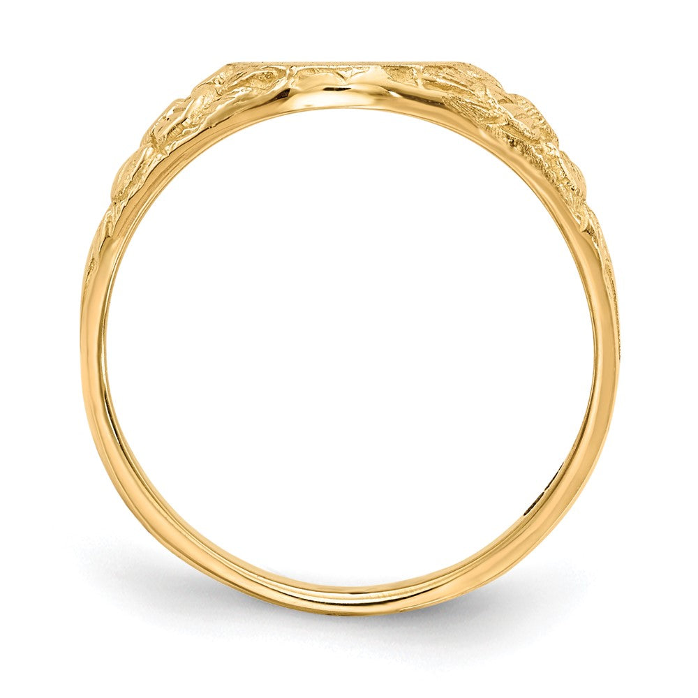 14k 8.0x Oval Open Back Signet Ring