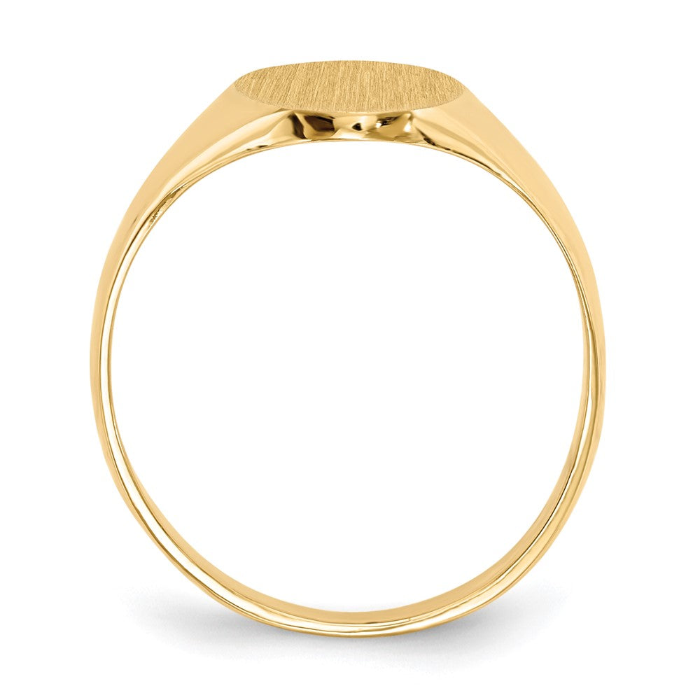 14k 12.0x Closed Back Signet Ring