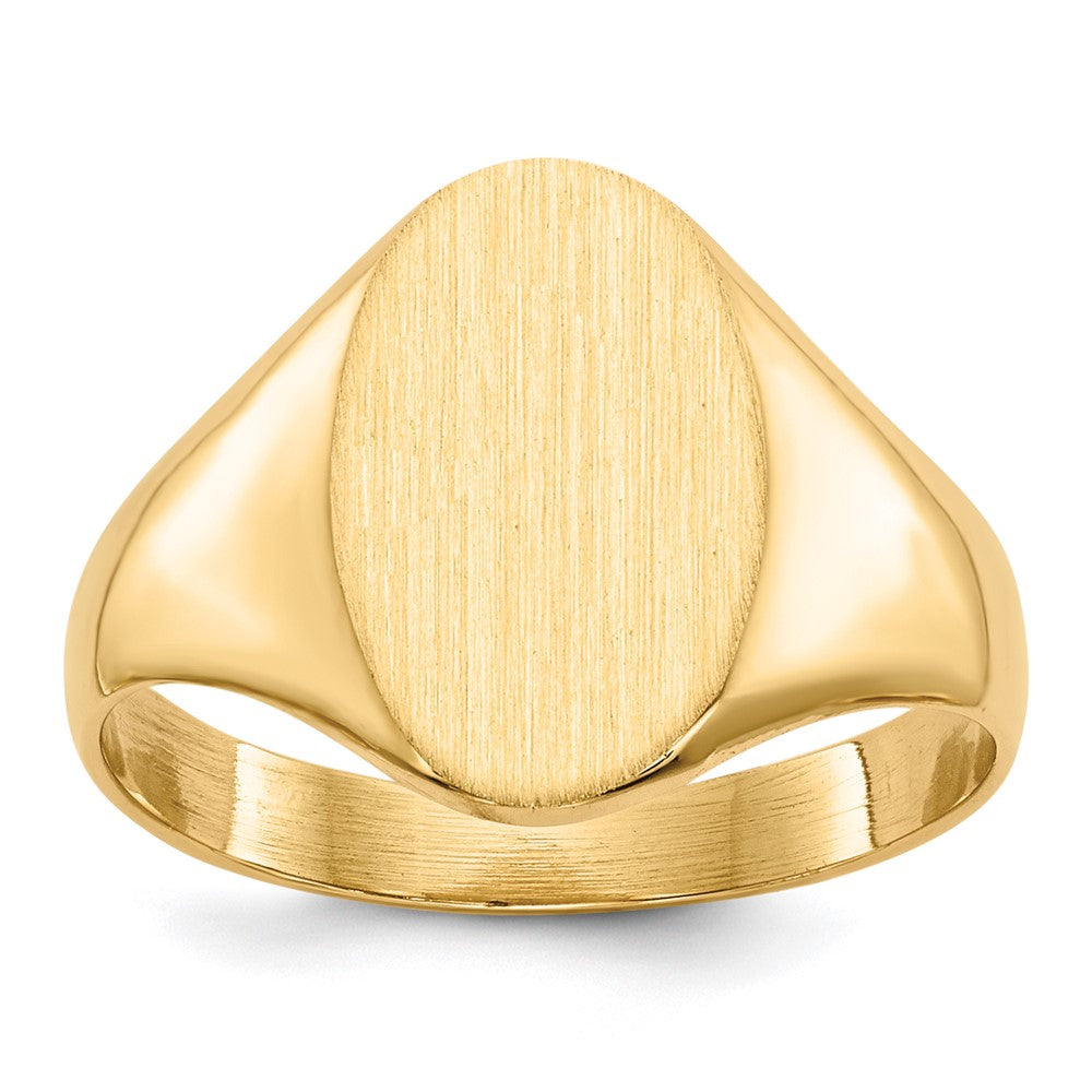 14k 12.0x Closed Back Signet Ring