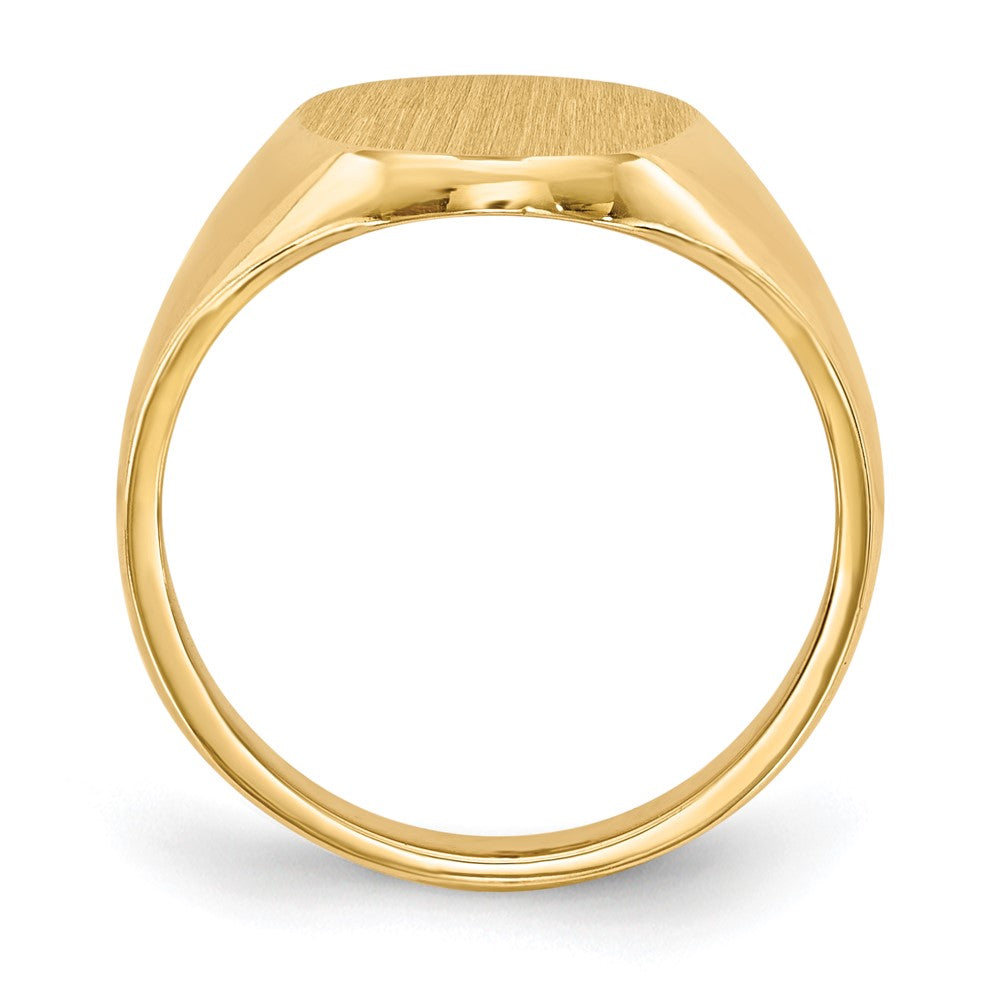 14k 9.5x Closed Back Size 4.5 Oval Signet Ring
