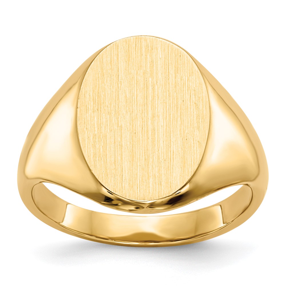 14k 9.5x Closed Back Size 4.5 Oval Signet Ring
