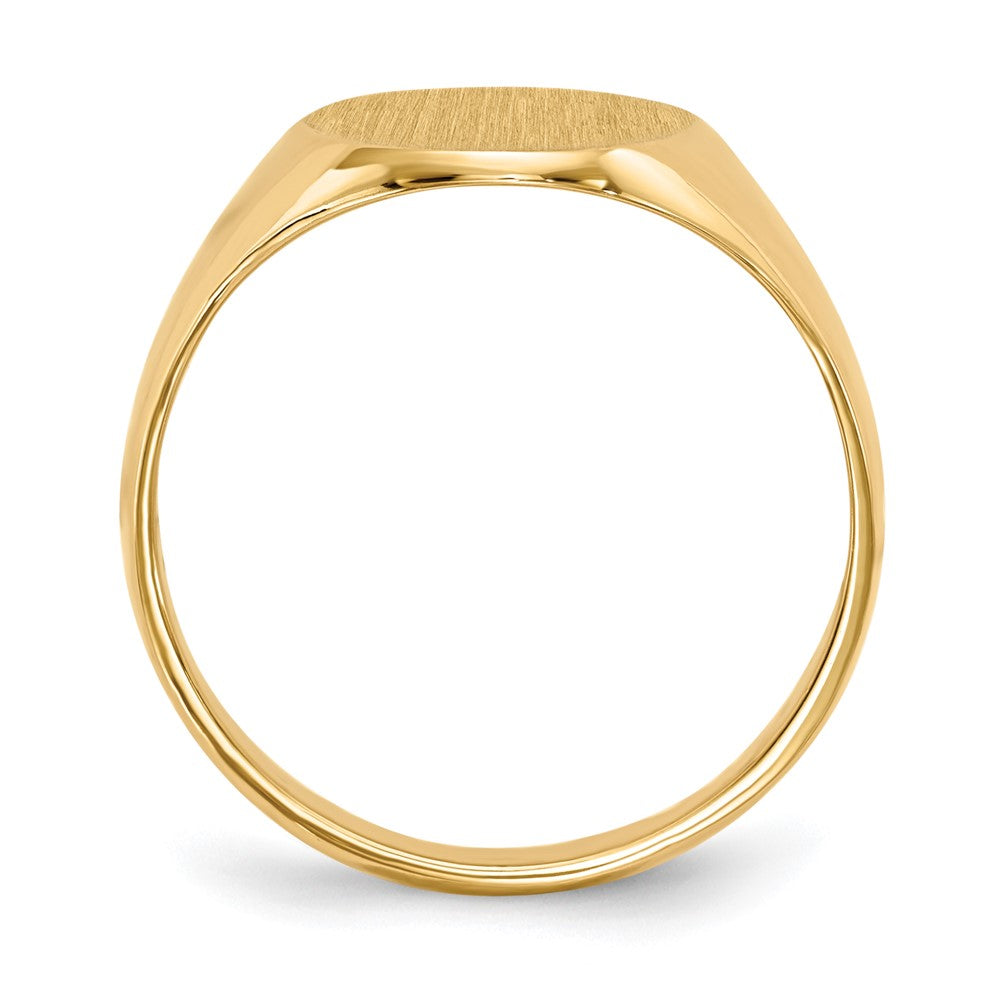 14k 10.0x Oval Closed Back Signet Ring