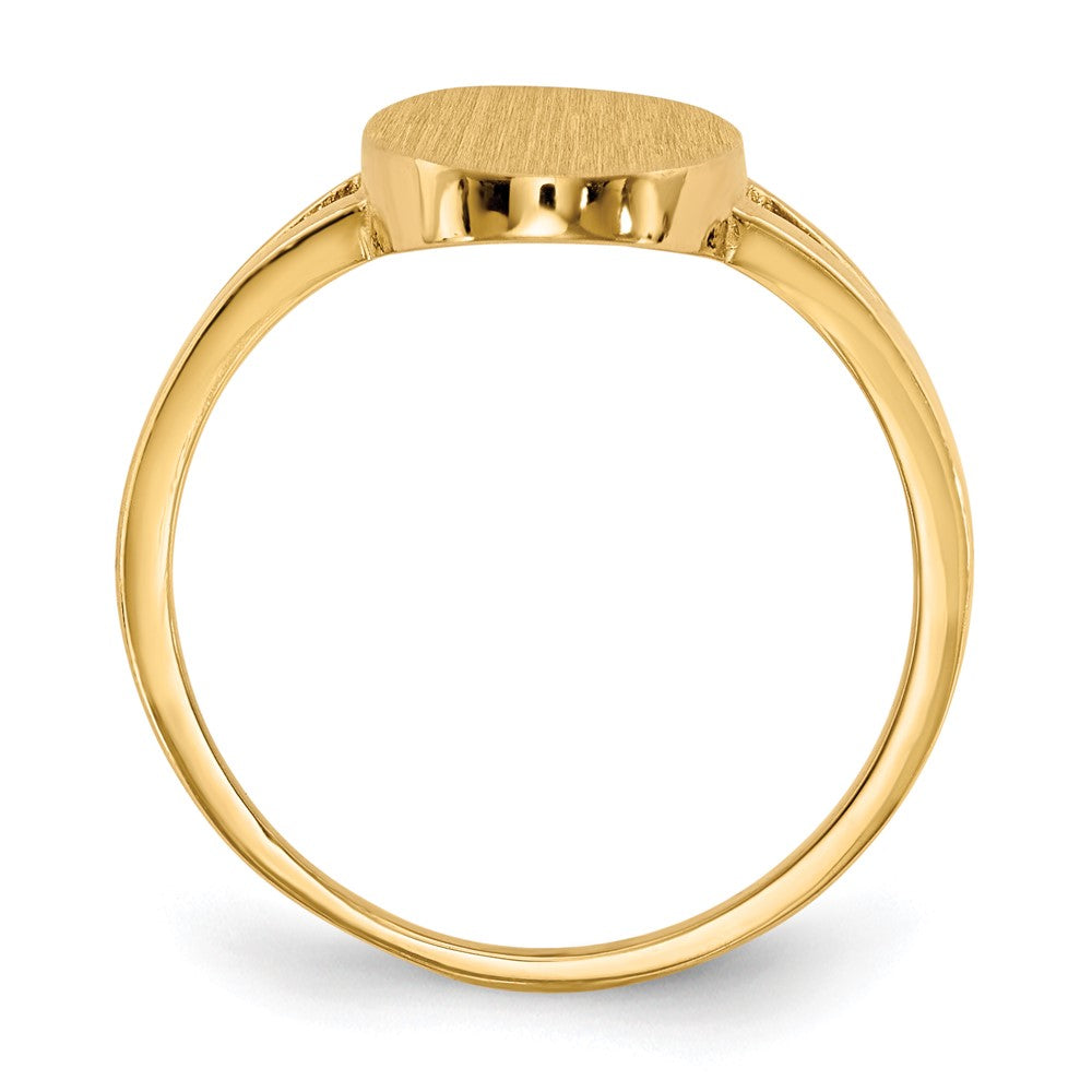 14k 14.5x Closed Back Signet Ring