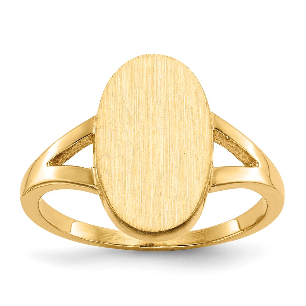 14k 14.5x Closed Back Signet Ring