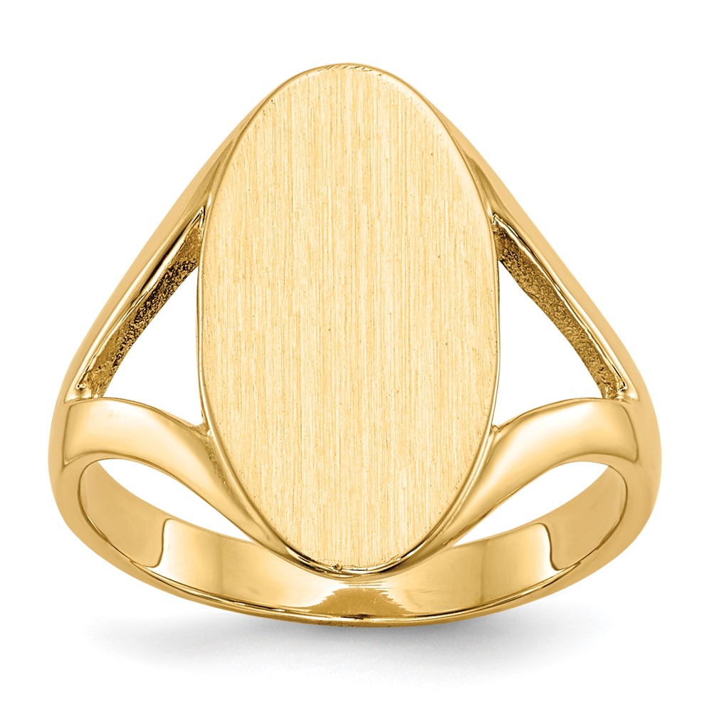 14k 16.5x Closed Back Signet Ring