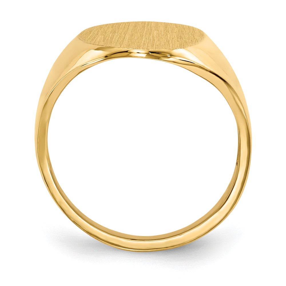 14k 12.0x Oval Open Back Signet Ring