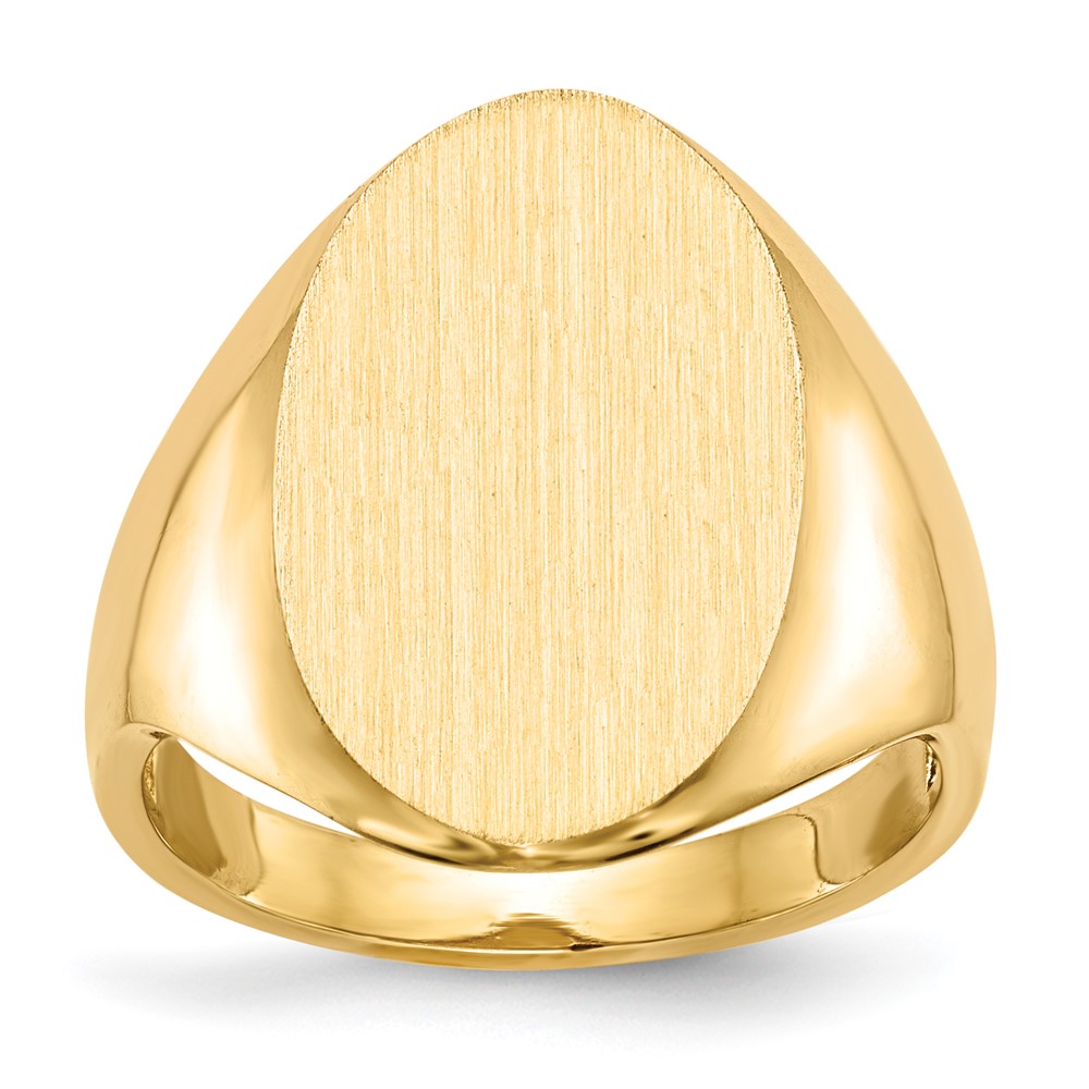 14k 12.0x Oval Open Back Signet Ring