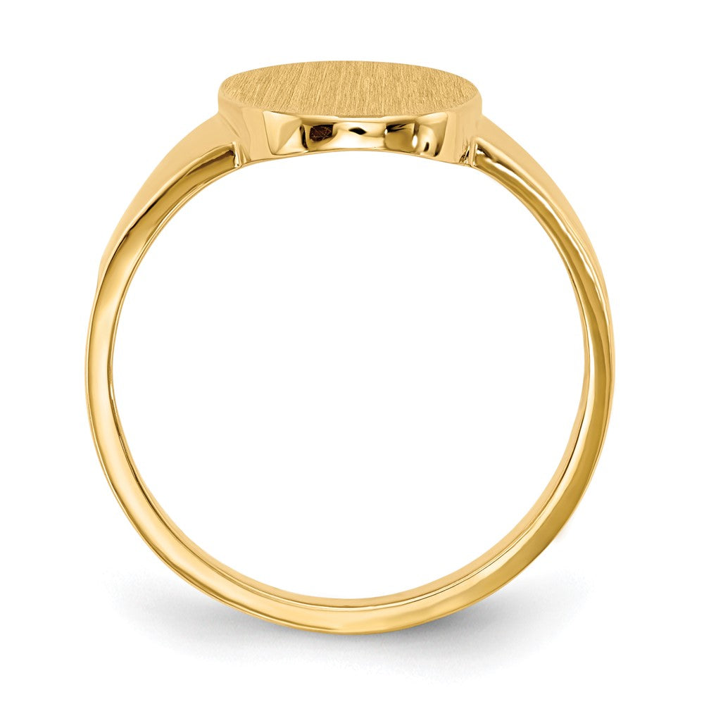 14k 9.0x Oval Open Back Signet Ring