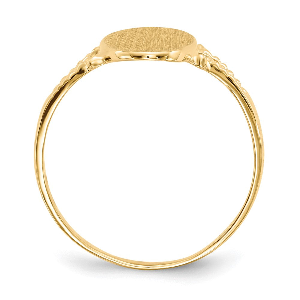14k 14.0x Closed Back Signet Ring