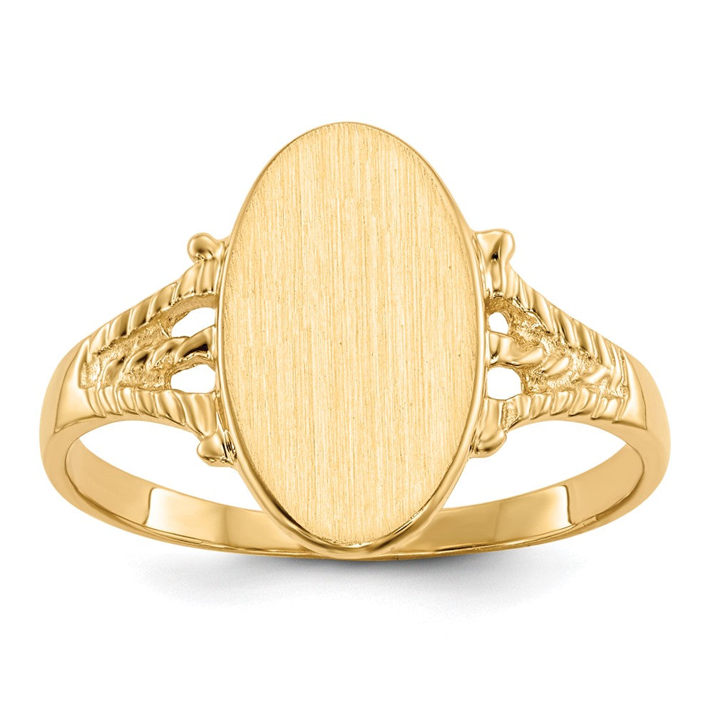 14k 14.0x Closed Back Signet Ring