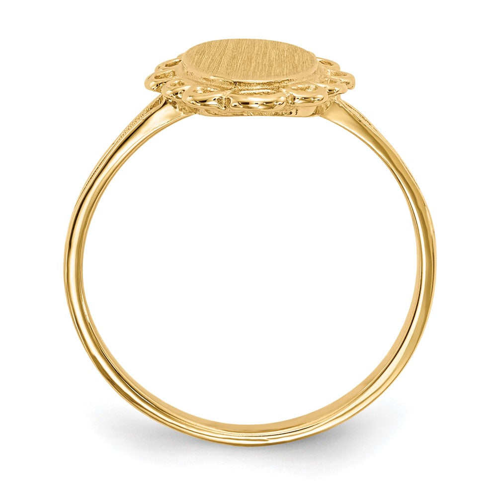 14k 13.0x Open Back Signet Ring