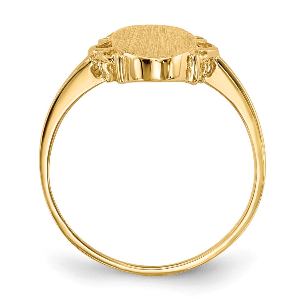 14k 14.5x Open Back Signet Ring