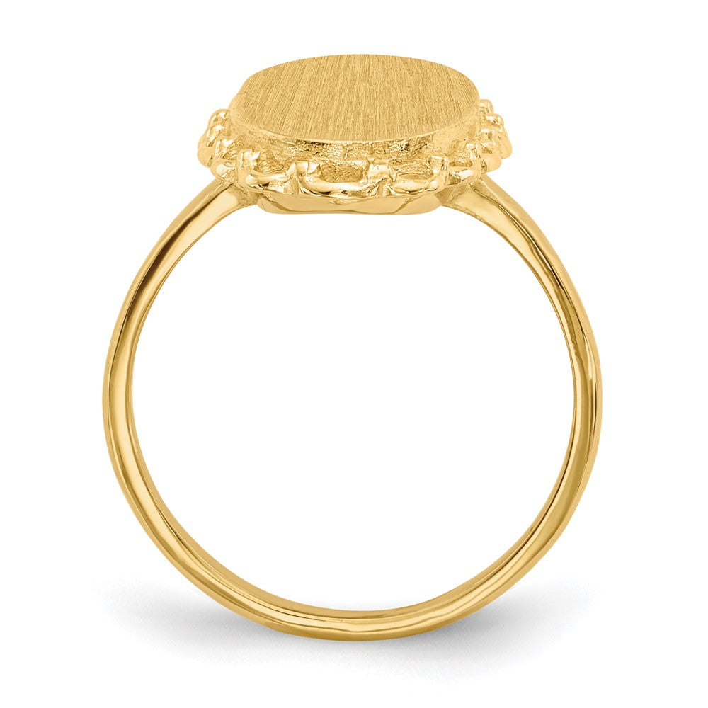 14k 16.0x Open Back Signet Ring