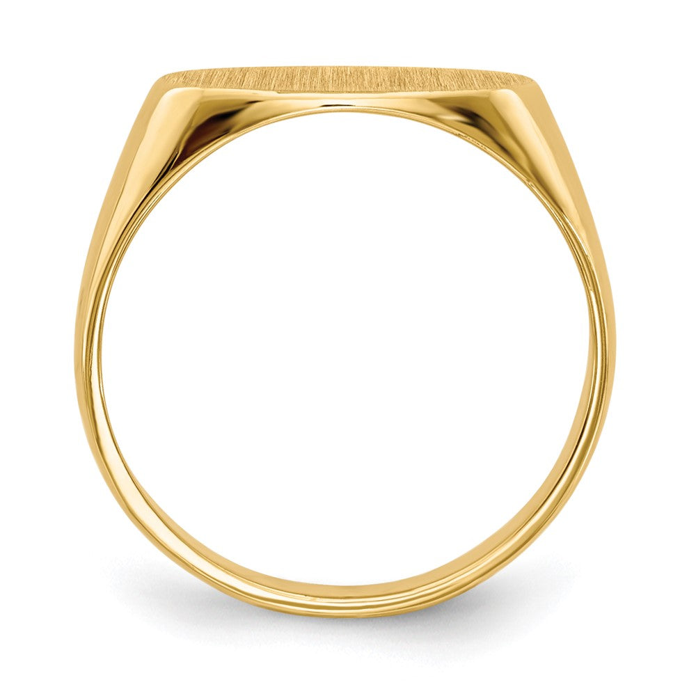 14k 6.25x Closed Back Size 4 Childs Oval Signet Ring