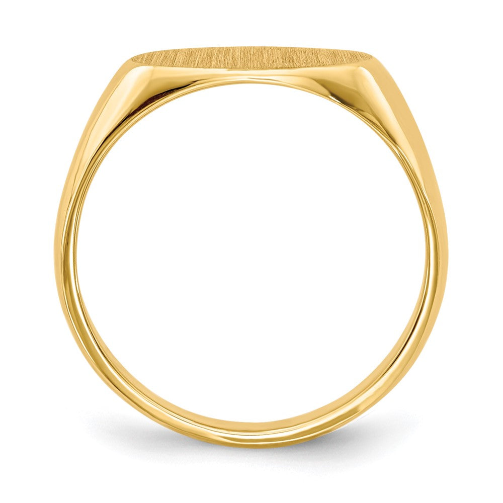 14k 11.0x Closed Back Size 4 Childs Oval Signet Ring