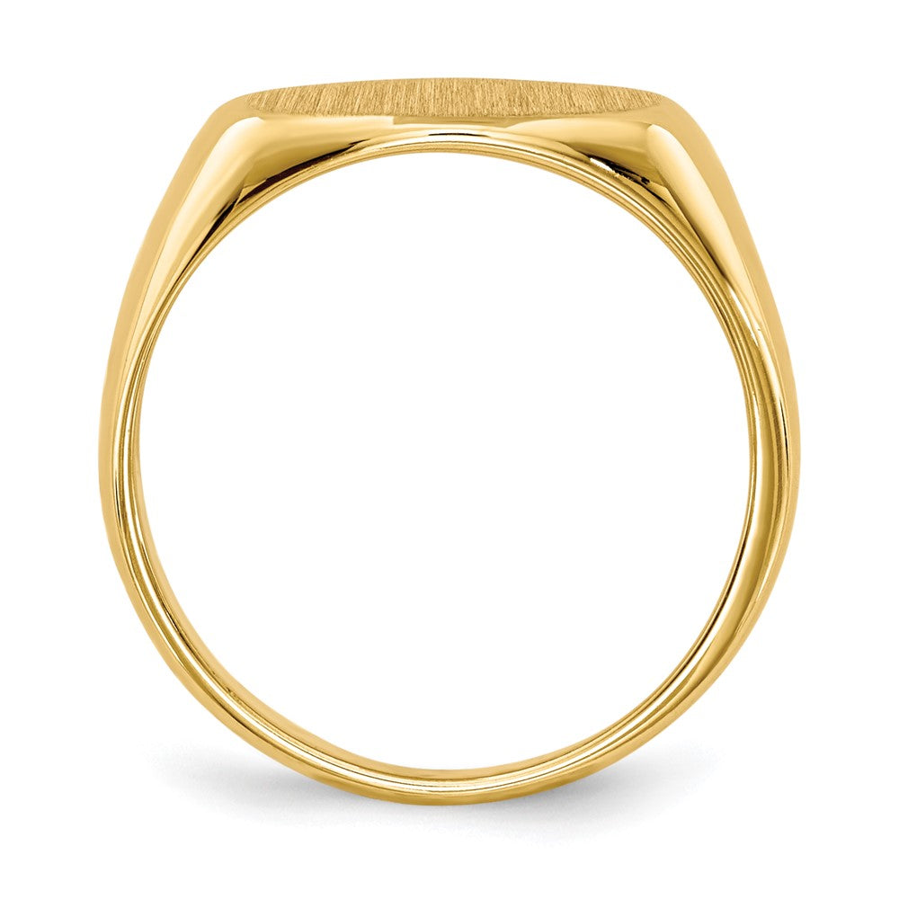 14k 6.5x Open Back Size 4 Childs Oval Signet Ring