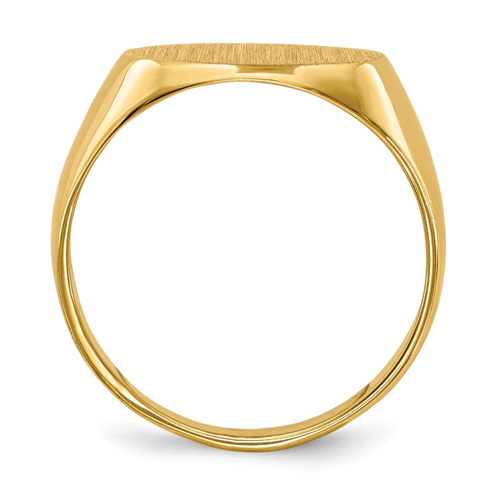 14k 11.0x Closed Back Size 3.5 Oval Signet Ring