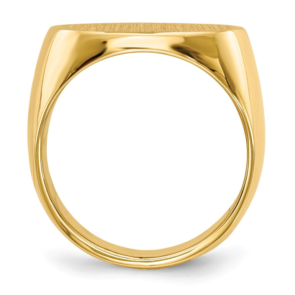 14k 19.0x Closed Back Mens Signet Ring