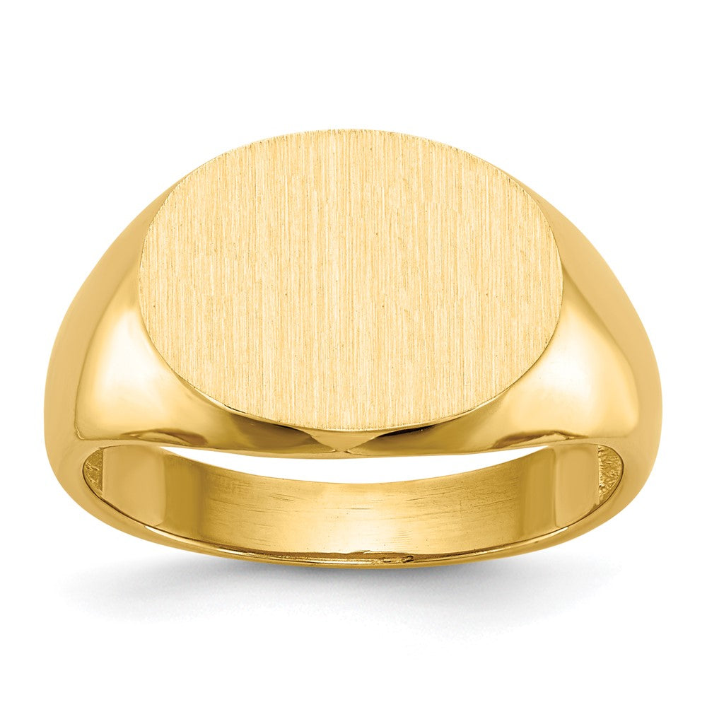 14k 12.0x Open Back Men's Signet Ring