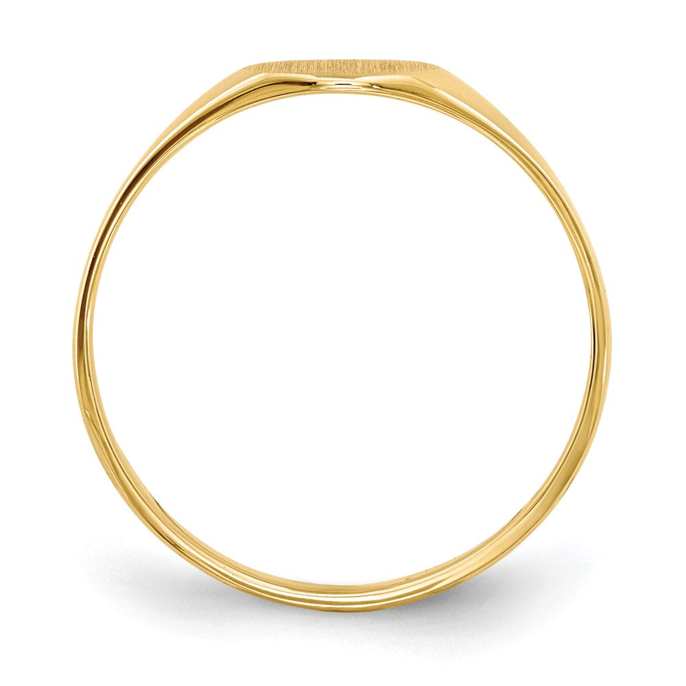 14k 6.5x Round Closed Back Signet Ring