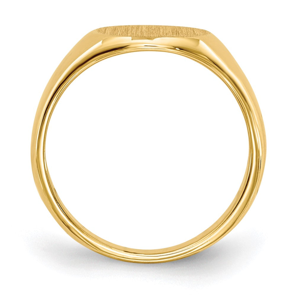 14k 8.5x Closed Back Size 3 Oval Signet Ring
