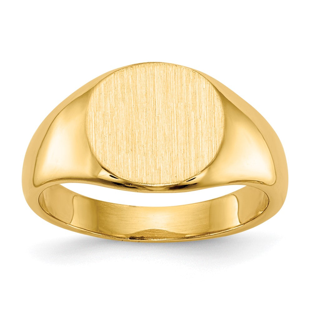 14k 8.5x Closed Back Size 3 Oval Signet Ring