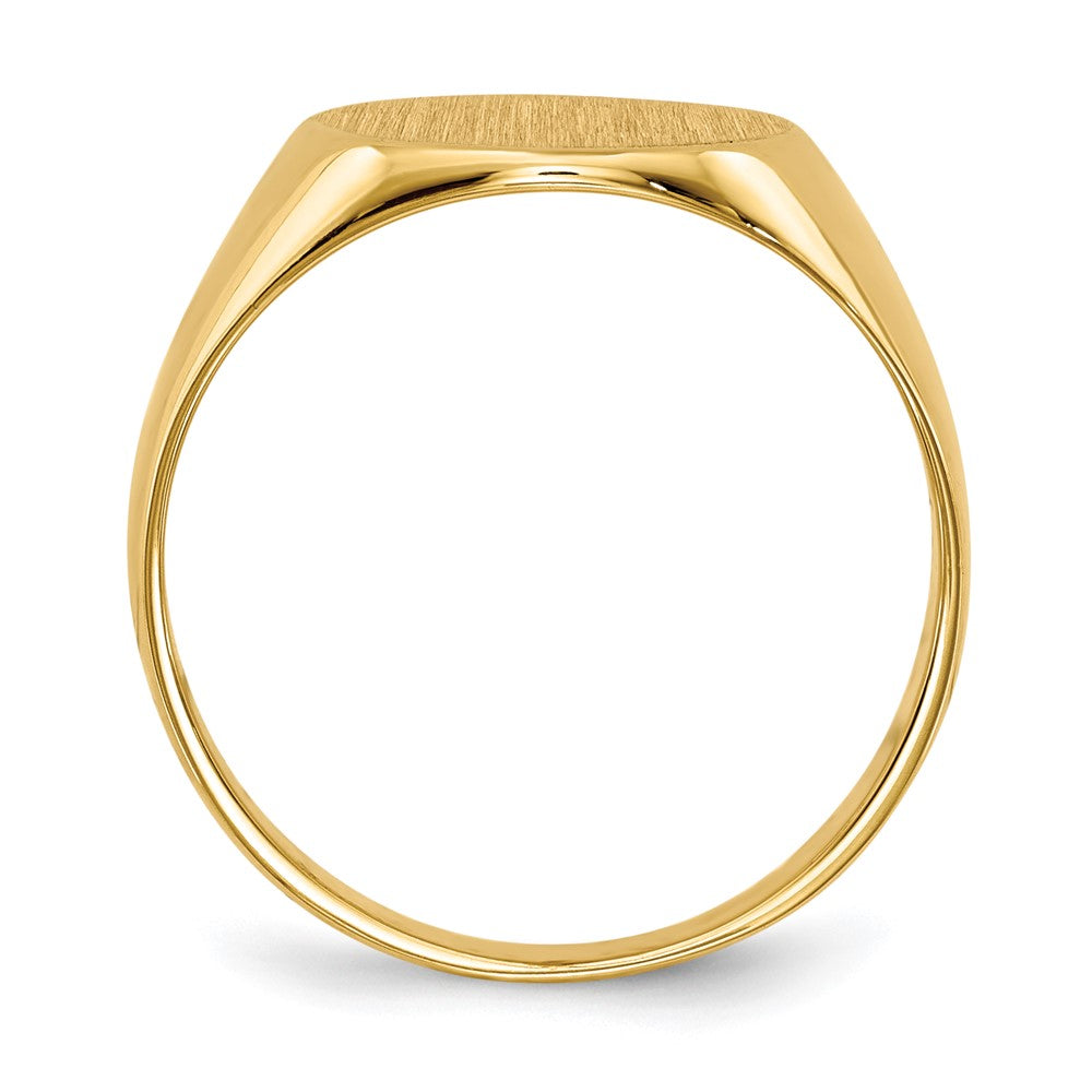 14k 10.5x Closed Back Signet Ring