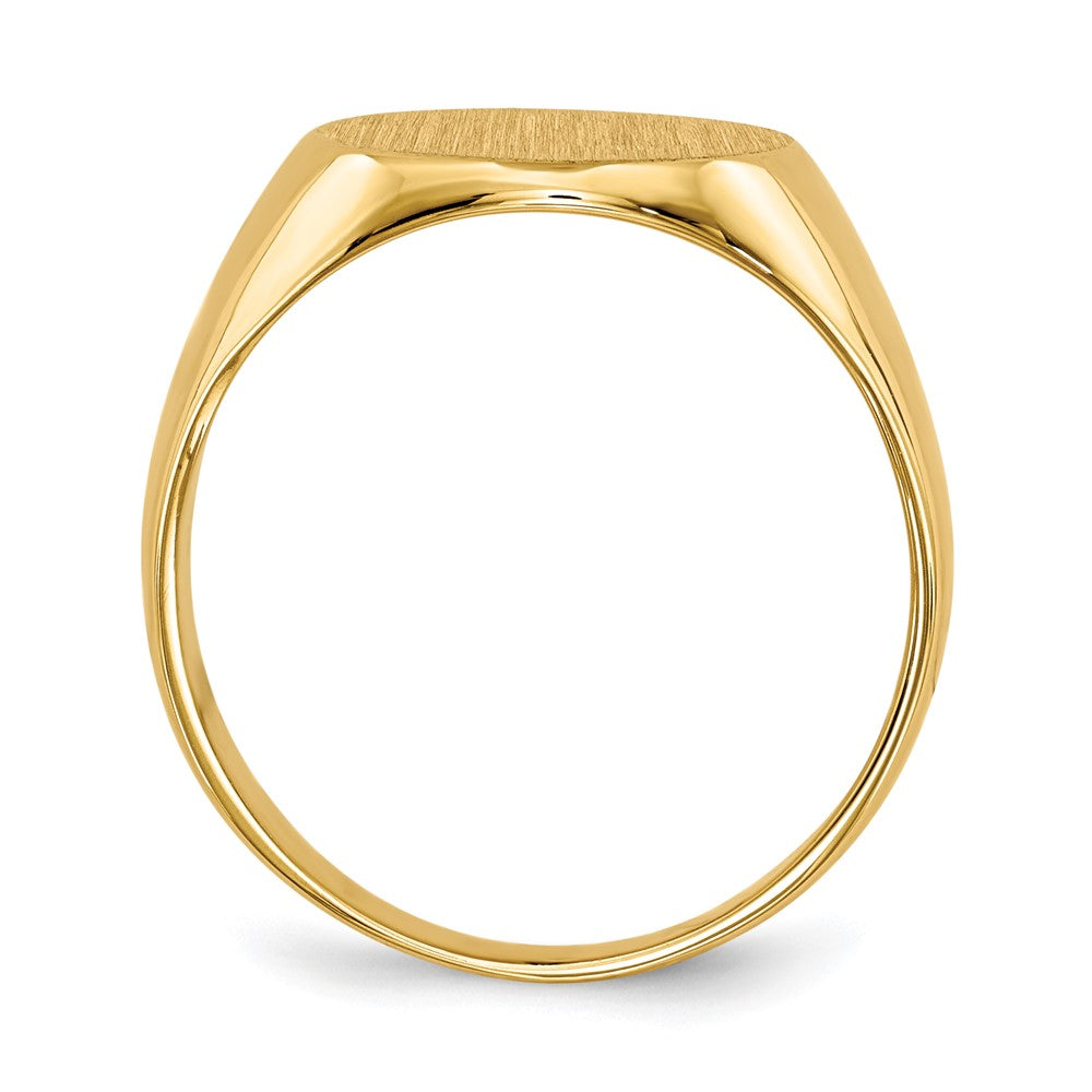 14k 11.5x Round Closed Back Signet Ring