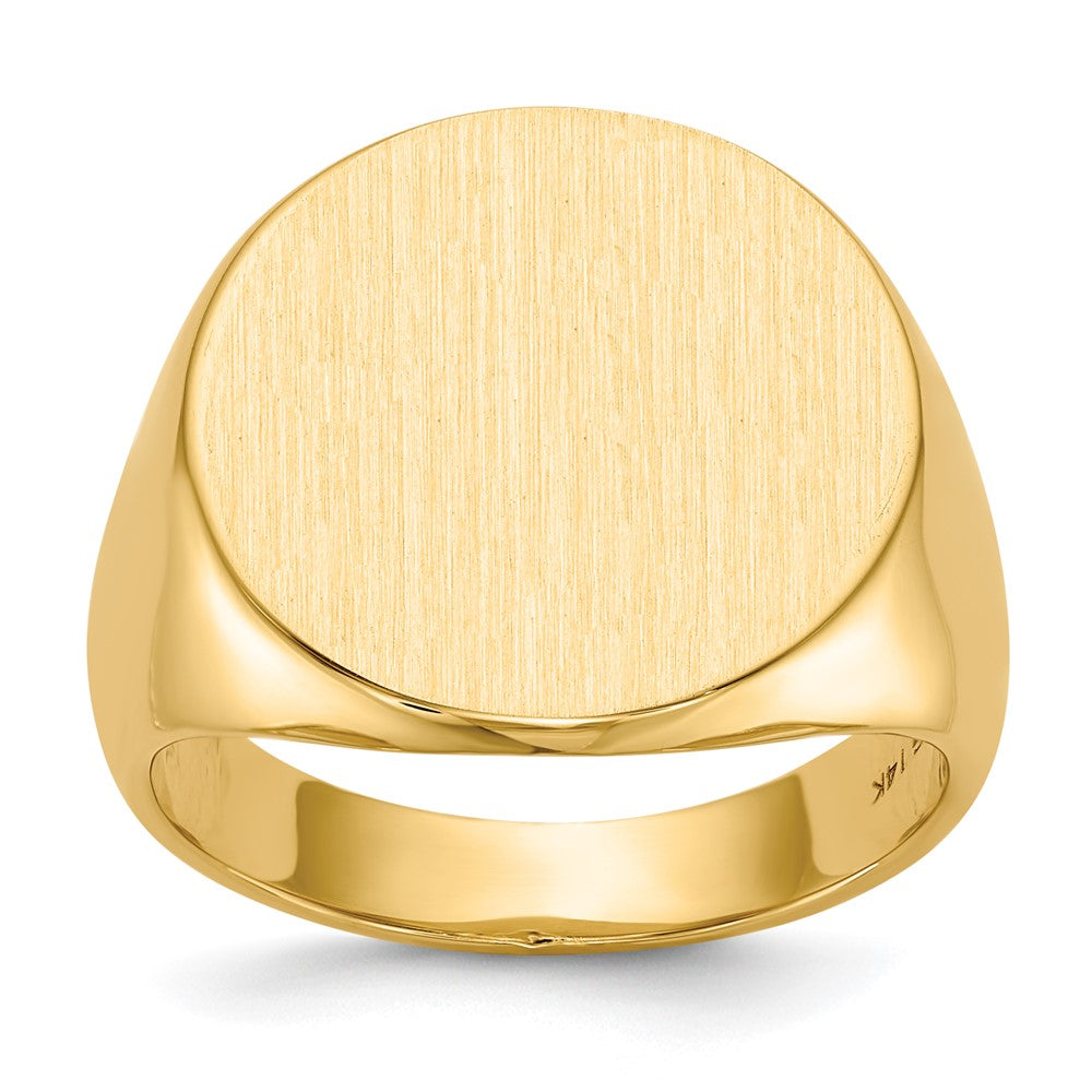 14k 17.5x Closed Back Men's Signet Ring