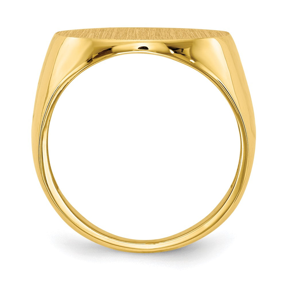 14k 18.0x Round Open Back Mens Signet Ring