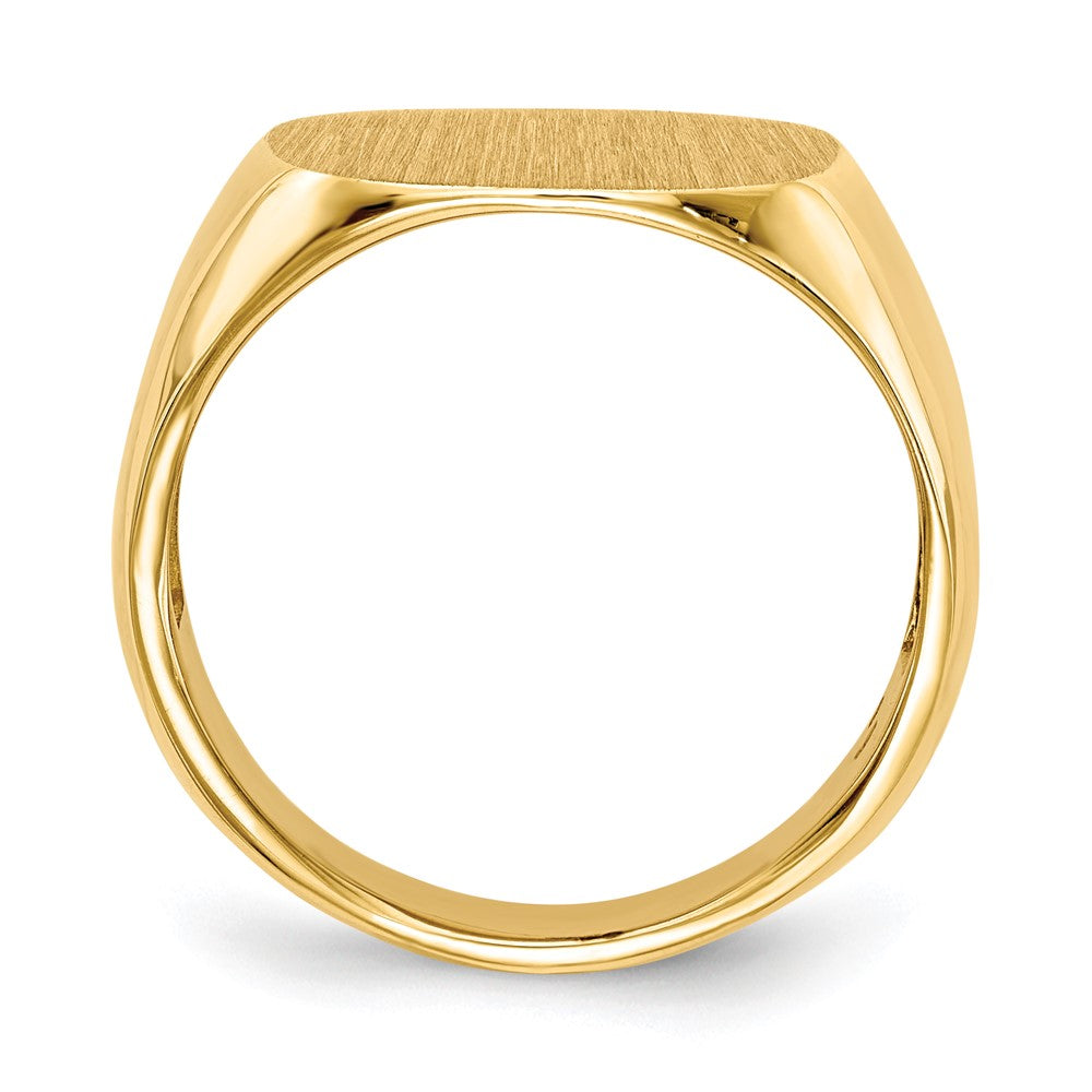 14k 15.5x Open Back Mens Signet Ring