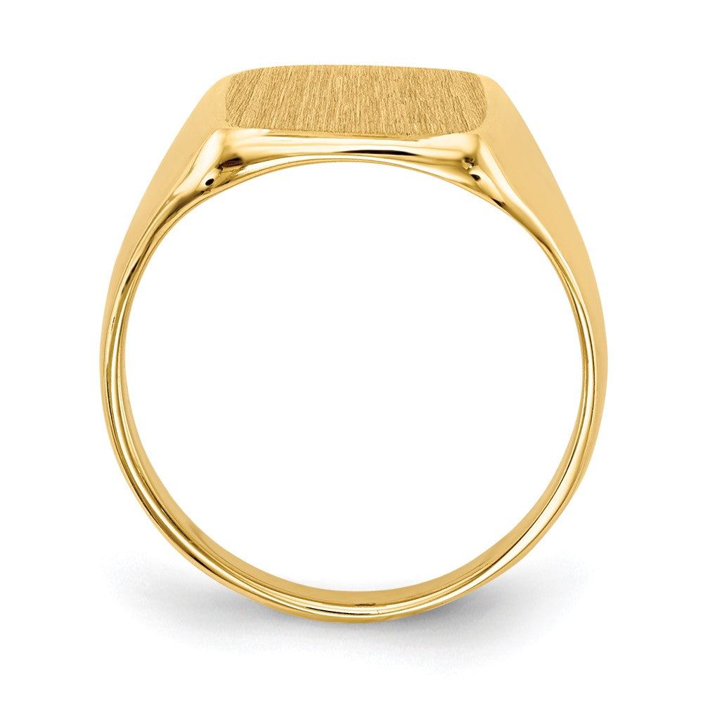 14k 10.0x Cushion Closed Back Signet Ring