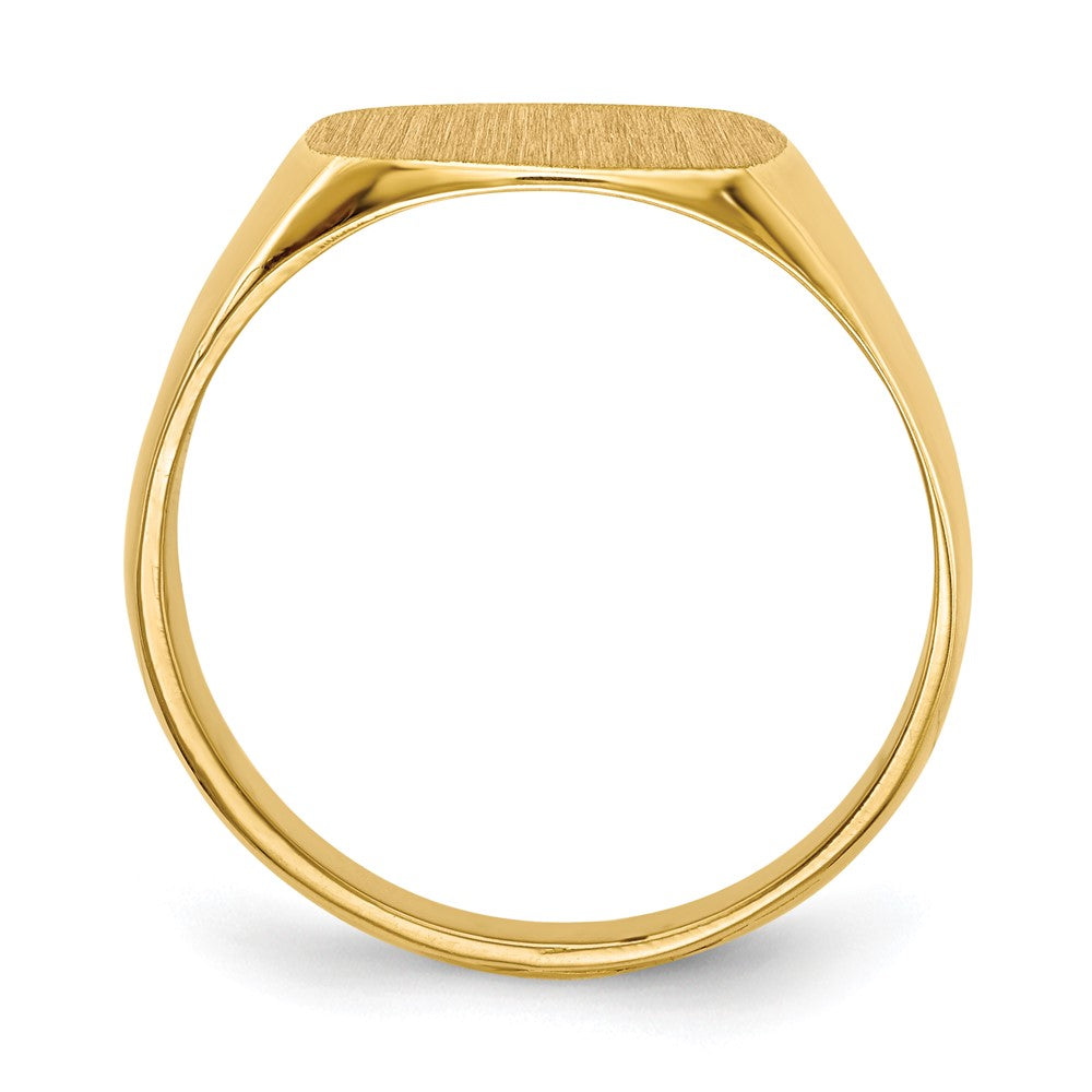 14k 13.0x Cushion Closed Back Mens Signet Ring