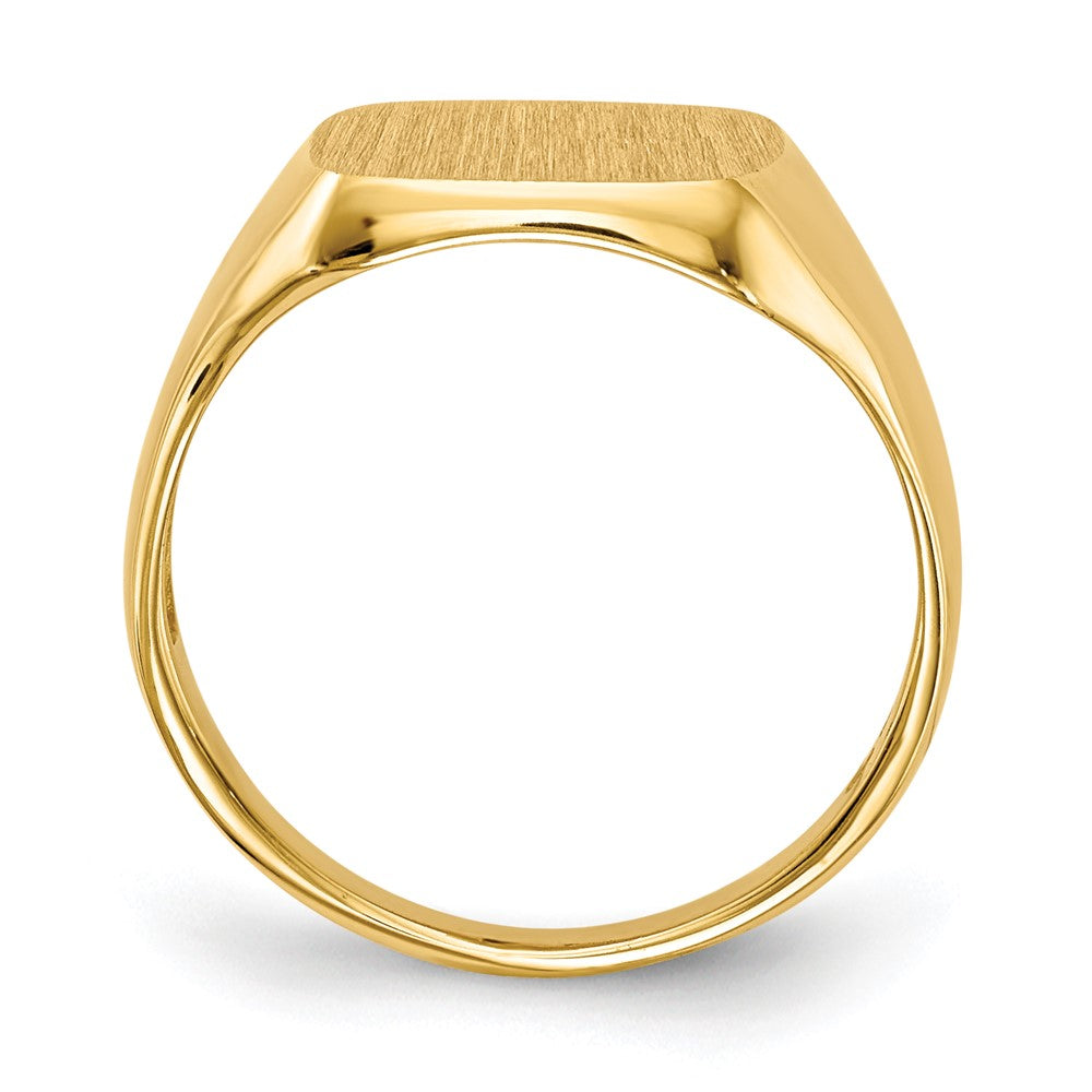 14k 10.0x Cushion Open Back Signet Ring