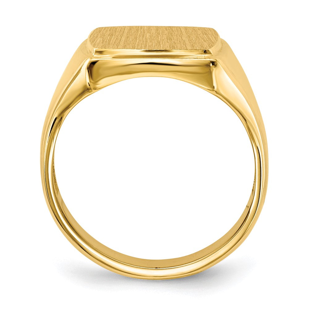 14k 13.0x Rectangle Open Back Mens Signet Ring