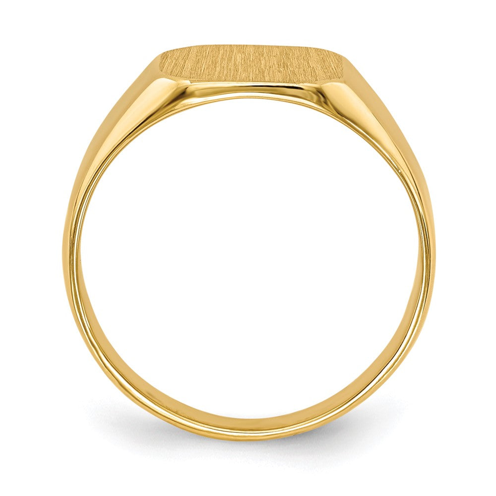 14k 9.5x Octagon Closed Back Signet Ring