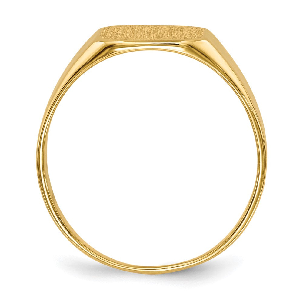 14k 11.0x Octagon Closed Back Mens Signet Ring