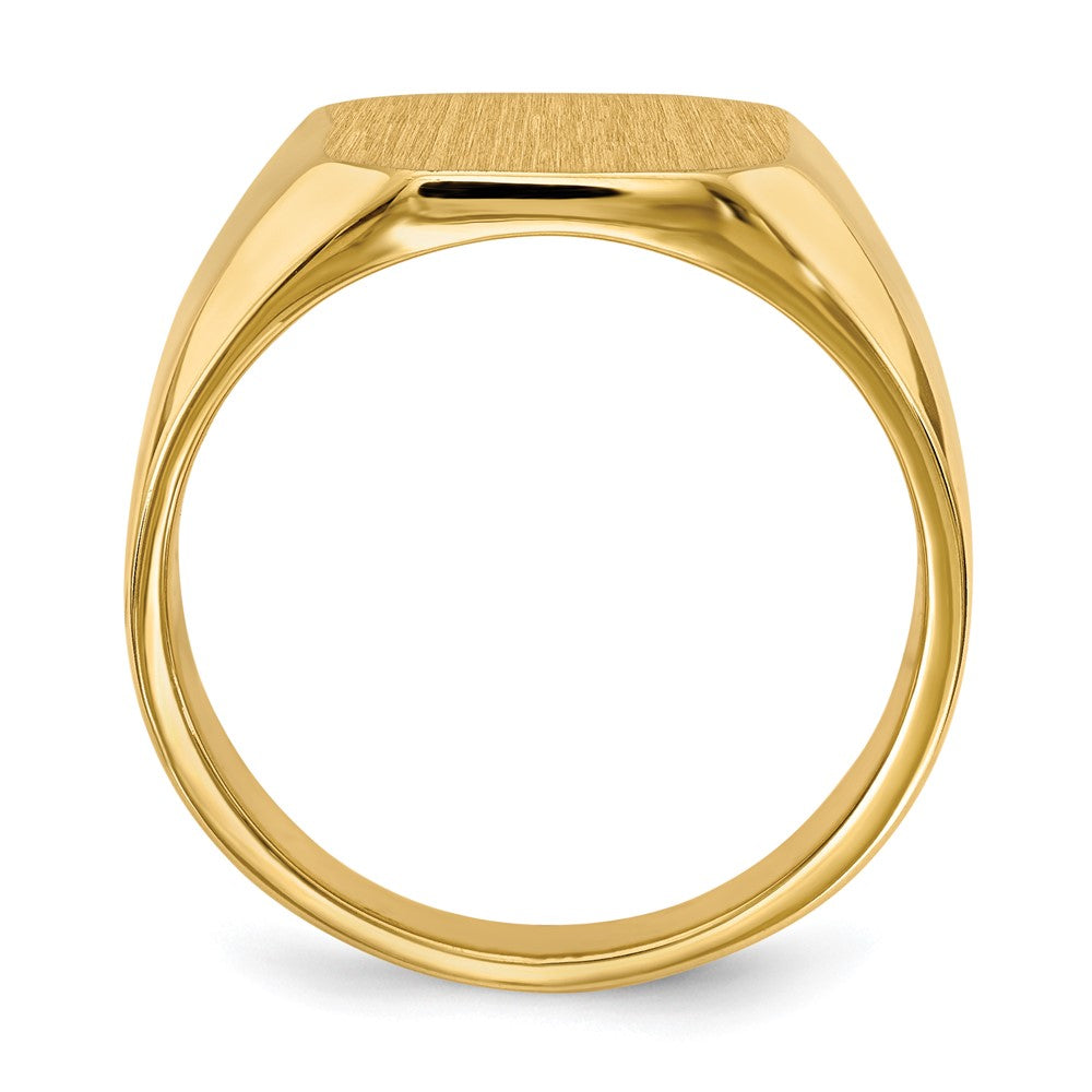 14k 13.0x Octagon Closed Back Mens Signet Ring