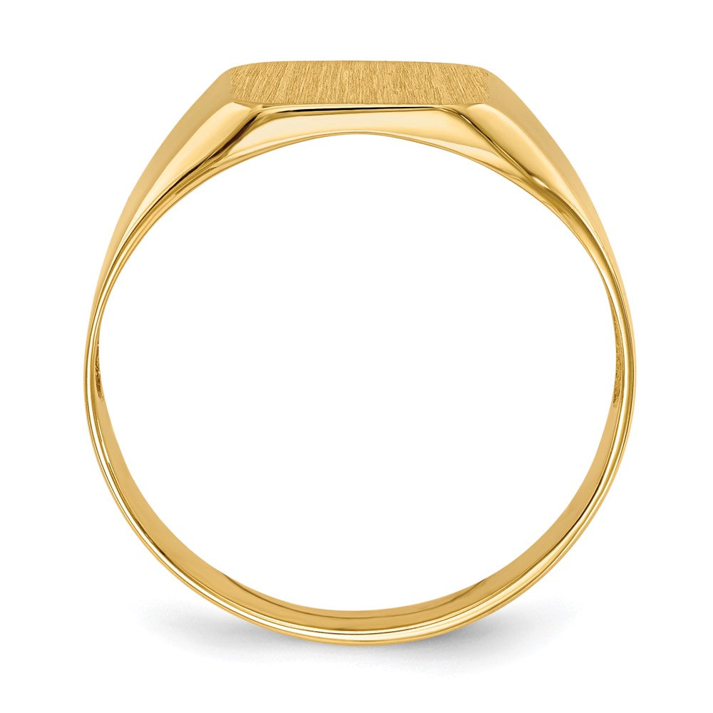 14k 11.0x Octagon Open Back Mens Signet Ring